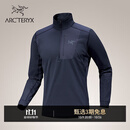 ARC'TERYX始祖鸟 RHO LT ZIP NECK 轻量 男子 内层长袖上装 BLACK SAPPHIRE/蓝黑色 L