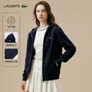 LACOSTE法国鳄鱼女装休闲宽松日常运动简约纯色拉链卫衣外套|SF5256 166/藏青色 XL 42