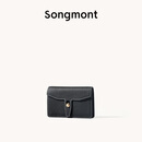 Songmont山下有松循迹系列钱包设计师款皮夹短款卡包夹礼物男女零钱包 烟墨黑 预售11天