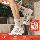 斐乐（FILA）女鞋德训鞋2025秋季新款鞋子飞泉鞋薄底鞋运动休闲鞋 椰浆白/浅金属银-CM 37.5