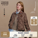 Teenie Weenie【赵露思同款】小熊女装棉服2025秋季新款焦点巴恩夹克外套 深棕色 M