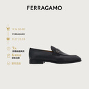 菲拉格慕（Ferragamo）男士黑色Gancini扣饰莫卡辛鞋 0768125_3E _ 80 礼物送男友