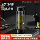 QWC轻奢品牌双层高硼硅玻璃杯男耐高温茶水分离泡茶水杯子礼品定制 50ml