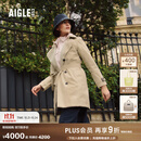AIGLE【春夏新品】艾高风衣GORE-TEX防风防雨透汽收腰外套上衣女士 杏色 BI466 M 38 (165/88A)