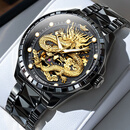 欧品客瑞士手表男士全自动机械表进口镂空高档2025新款十大品牌男表 全黑黑面-享全国专柜终身质保服务 原装进口 42mm