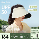 蕉下（beneunder）蛋卷灯罩帽大檐空顶帽防晒帽女遮阳帽登山帽太阳帽男UL712白