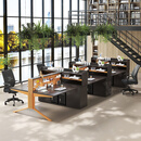 职员办公桌椅组合四人位卡座4/6多人员工位屏风职员桌办公室桌子 1.2米双人位