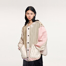 UOOYAA/乌丫2025冬季「魔法花园」提花撞色拼接M65内胆棉服 绿色 S