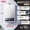 万家乐安睡洗燃气热水器家用天然气13升16升恒温静音TS6 13L JSQ25-13P3 PROF 高光白 天然气
