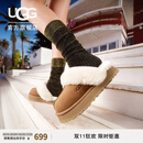UGG【双11预售】秋季女士经典厚底毛拖包头懒人毛毛鞋勃肯鞋 1122550 CHE|栗色 37