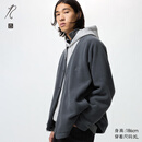 优衣库合作款/男装女装摇粒绒宽松开衫/长袖25秋冬新款483980 08 深灰色 L