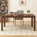 顾家家居全实木书桌去客厅化大长桌电脑桌胡桃木色长条桌学习桌写字桌子 【国标E0级纯实木】胡桃木色120*70CM 顾家品牌|品质保证|免费送货上门