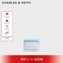 CHARLES&KEITH女士绗缝菱格迷你卡包钱包生日礼物CK6-50680926 Sea Salt Blue海盐蓝 6个