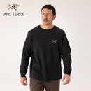ARC'TERYX始祖鸟 KRAGG COTTON LS 透气 男子 棉质长袖T恤 24K BLACK/黑色 M