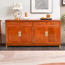 宗木府红木家具缅甸花梨（学名：大果紫檀）餐边柜全实木中式客厅玄关柜储物收纳柜茶水柜边柜碗柜橱柜Q 四门餐边柜：长193*宽45*高86cm