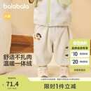 巴拉巴拉婴儿裤子2024宝宝秋冬男女童长裤卫裤天鹅绒时尚洋气208424108225