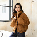 WONST翻毛反绒皮衣女美式高端复古绵羊皮反绒真皮服外套2025冬季新款白 卡其色 L 适合106-115斤