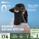 蕉下（beneunder）遮阳帽防晒帽女磁吸防晒面罩口罩太阳帽子男登山帽AS721黑