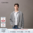 Calvin KleinJeans25秋季新款男士休闲学院ck字母提花纽扣V领针织开衫4RD389G P7E-英雄灰 S