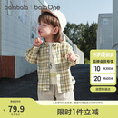 巴拉巴拉童装宝宝长袖衬衫男童2025秋格子外套超柔绒亲肤舒适208325102103