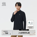 KOLON SPORT/可隆户外吸湿速干T恤 男子S-FUNCTIONAL半拉链长袖内搭 LHZT5AN023-BK 黑色 XL 180/100A