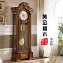 韵豪德国机芯落地钟复古欧式客厅座钟豪华大气实木打点音乐报时摆钟 黄金檀木赫姆勒8音拉链