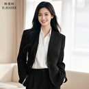 韩曼柯（HANMANKE）小西装外套女职业正装西服女士修身日常时尚气质通勤免烫面试套装