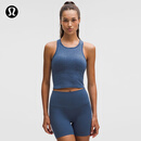 lululemon丨Ebb to Street 女士短款工字运动背心 LW1CJUS 斜纹蓝 S /6