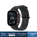 Apple/苹果 Watch Ultra 3 智能手表蜂窝款49毫米黑色钛金属表壳黑色海洋表带 MF0M4CH/B