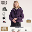 Teenie Weenie【双栖彩壳】小熊女连帽外套25秋加绒两件套户外夹克 紫色 S