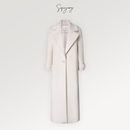 SIQIYOUNG时光沙漏-廓形苏丽羊毛大衣 显瘦气质女装潮流轻奢复古简约设计 皎月白 XL