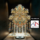 鋼達鎏金粉黛二十二凤冠拼装3d立体金属拼图可佩戴生日结婚送女友礼物 鎏金凤冠（带支架）+专用工具