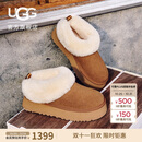UGG秋季女士一脚蹬乐福鞋懒人毛毛鞋明星同款1171393CHE|栗色38