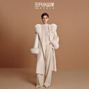三只小山羊+【秀场同款L42】嬛嬛款100纯羊绒大衣25秋冬新品大衣女 白色 S