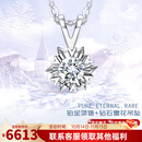 劳拉图（LAOLATU）999铂金项链女PT950白璀璨星芒轻奢七夕表白礼物送女友老婆 pt950通体铂金【镶20分钻石】