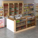 吧台超市收银台店铺小型柜台展示架多层储物前台便利店商用接待台 【拐角款】右拐角·下单备注颜色 100x60x90cm