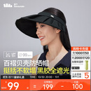 蕉下（beneunder）女士百褶贝壳黑胶防晒帽遮阳帽子女太阳帽防紫外线空顶帽BM56124
