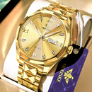 欧品客劳力男士手表全自动机械表防水高端进口金表手表品牌世界十大名表 全金金面-典藏版 原装进口 13mm 厚度