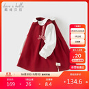 戴维贝拉女童连衣裙宝宝假两件裙子秋装儿童洋气公主裙