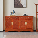 缅甸花梨木西番莲餐边柜仿古新中式餐厅柜玄关柜储物柜子 餐边柜 158*48*88