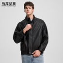 马克华菲休闲百搭春秋新款男士皮衣时尚设计防水抗皱耐磨舒适皮衣外套男