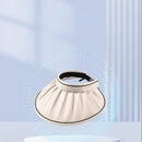 空顶防晒帽女2025新款夏季专用遮阳帽骑车跑步遮脸太阳帽大帽檐 米色