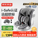 京东京造儿童安全座椅0-6-7岁婴儿宝宝i-Safe双通风加热星际舱pro星雾灰