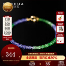 若华（RUOHUA）苏竹 2-3mm/坦桑石沙弗莱石榴石手链手串女18K金生日礼物送女友 坦桑石手链【16cm】
