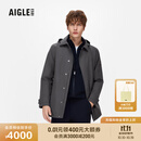 AIGLE【春夏新品】艾高风衣GORE-TEX防风防雨透汽户外中长款上衣男士 沥青灰BI181 L (180/88A)