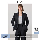 LILY零压西装2025春新款宽松休闲松弛感通勤精致高级感西装外套女 510黑 M