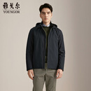 雅戈尔（YOUNGOR）棉服男品质聚酯纤维复合面料立领可脱帽棉褛秋季穿搭2025商场同款 藏青YMCL415597FTA L 175/96A （推荐130-150斤）