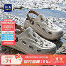 海澜之家HLA凉鞋男士户外洞洞鞋沙滩拖鞋HAALXM2DBK047 卡其色42/43(双码)