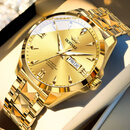 欧品客劳力瑞士进口金表手表男士机械表商务防水新款世界十大品牌男表 壕气全金-典藏版 附带真钻鉴定证书-原装进口 41mm 直径