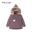 MINI A TURE COPENHAGEN丹麦童装25冬款男女小童防水保暖毛领精灵帽夹克外套 4660 浆果紫 98 cm（100/52）